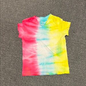Kids Tie-Dye Short Sleeve Tee - Pink, Blue & Yellow